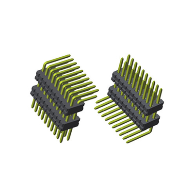2.54 mm pin header Board Spacer dual row right angle shenzhen factory PA9T pin header