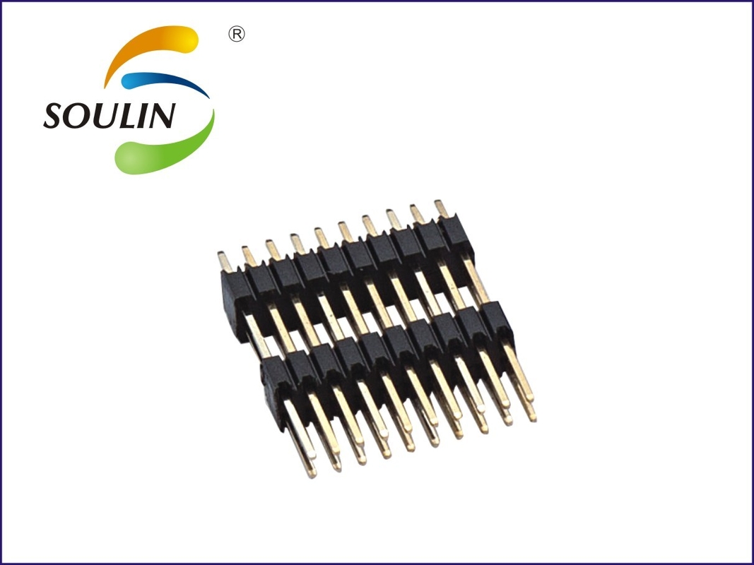 PA9T 2.0mm Pitch Circuit Board Pin Connectors Dual Row Straight